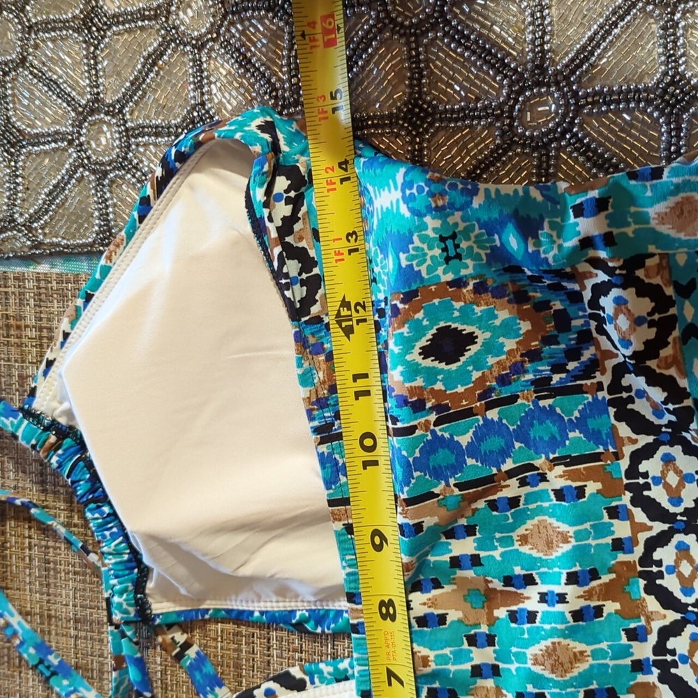 La Blanca Blue Patterned One Piece Swimsuit - Picture 11 of 13